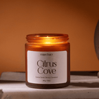 Citrus Cove Scented Candle - Lemon Grass, Orange, and Grapefruit Fragrance - Miarchary